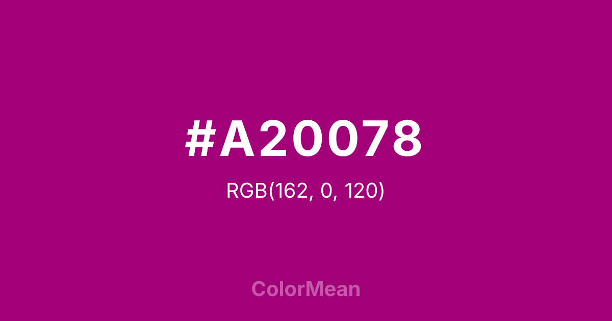 #A20078 color swatch