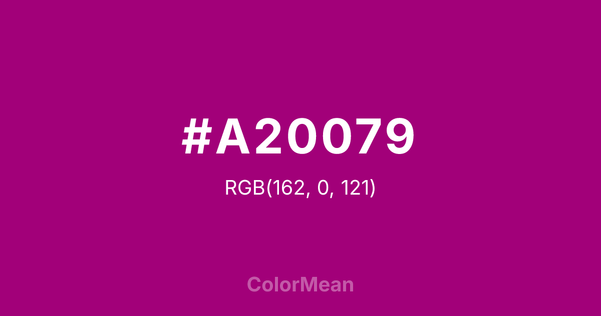 #A20079 color swatch