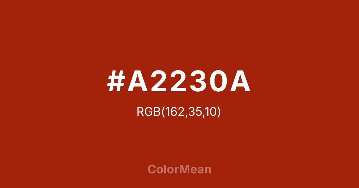 #A2230A color swatch