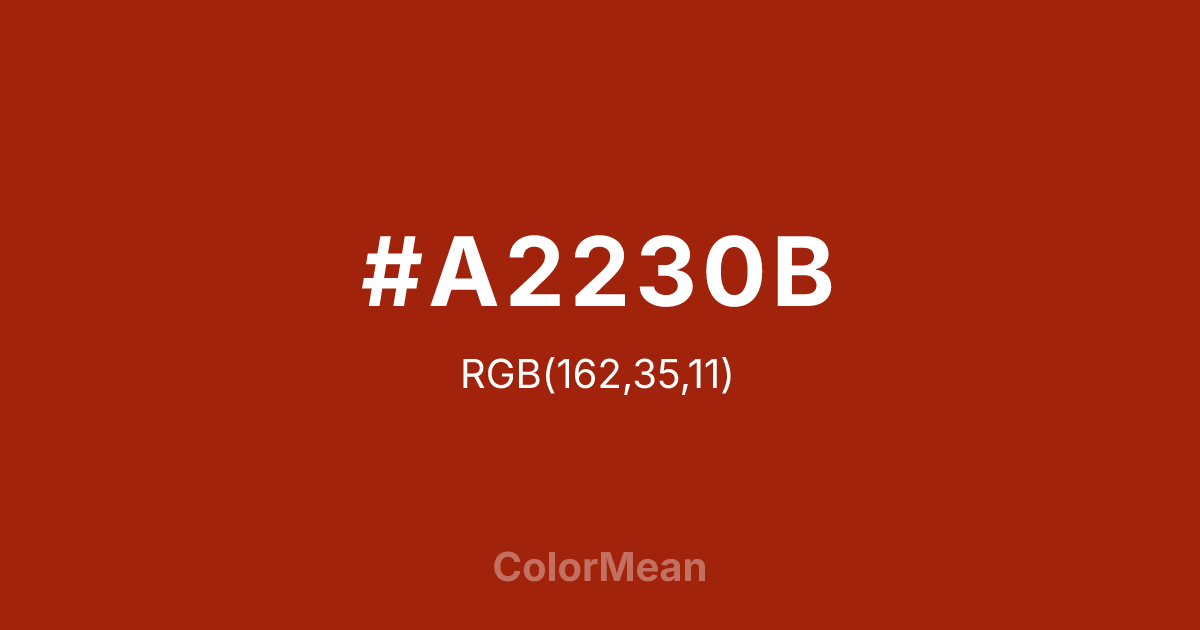 #A2230B color swatch