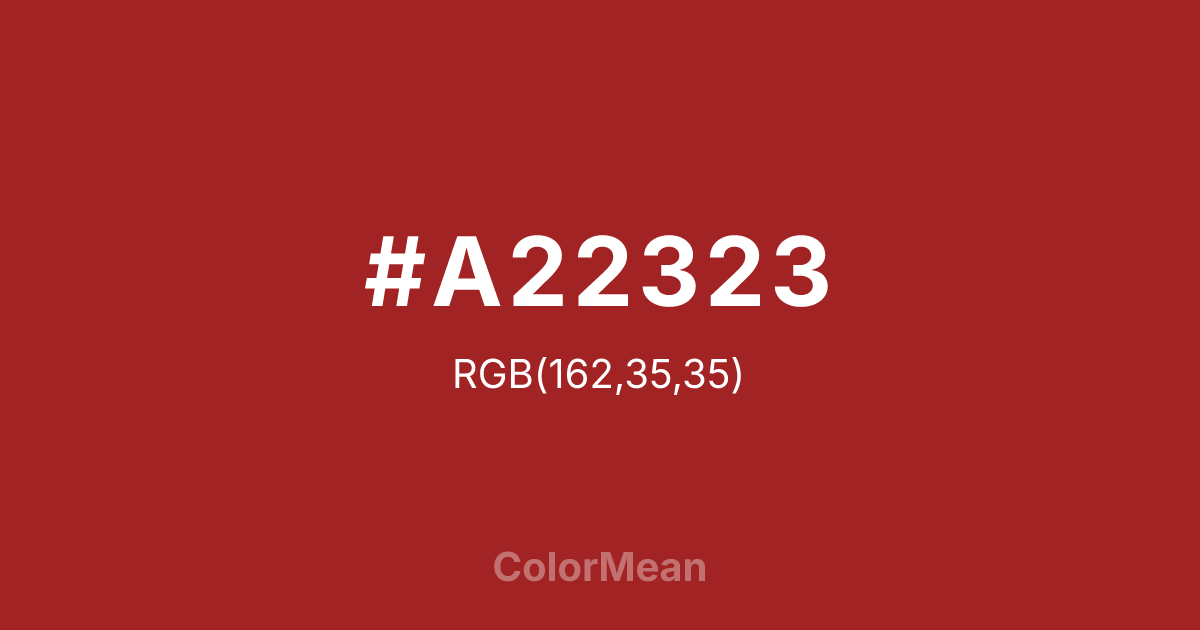 #A22323 color swatch