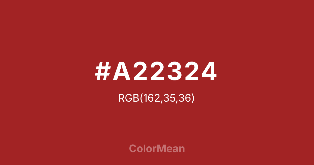 #A22324 color swatch