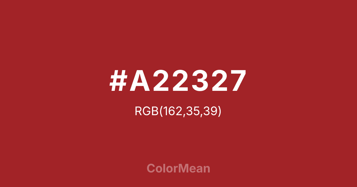 #A22327 color swatch