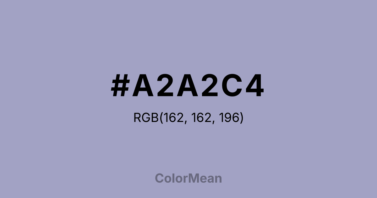 #A2A2C4 color swatch