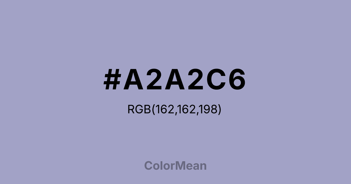 #A2A2C6 color swatch