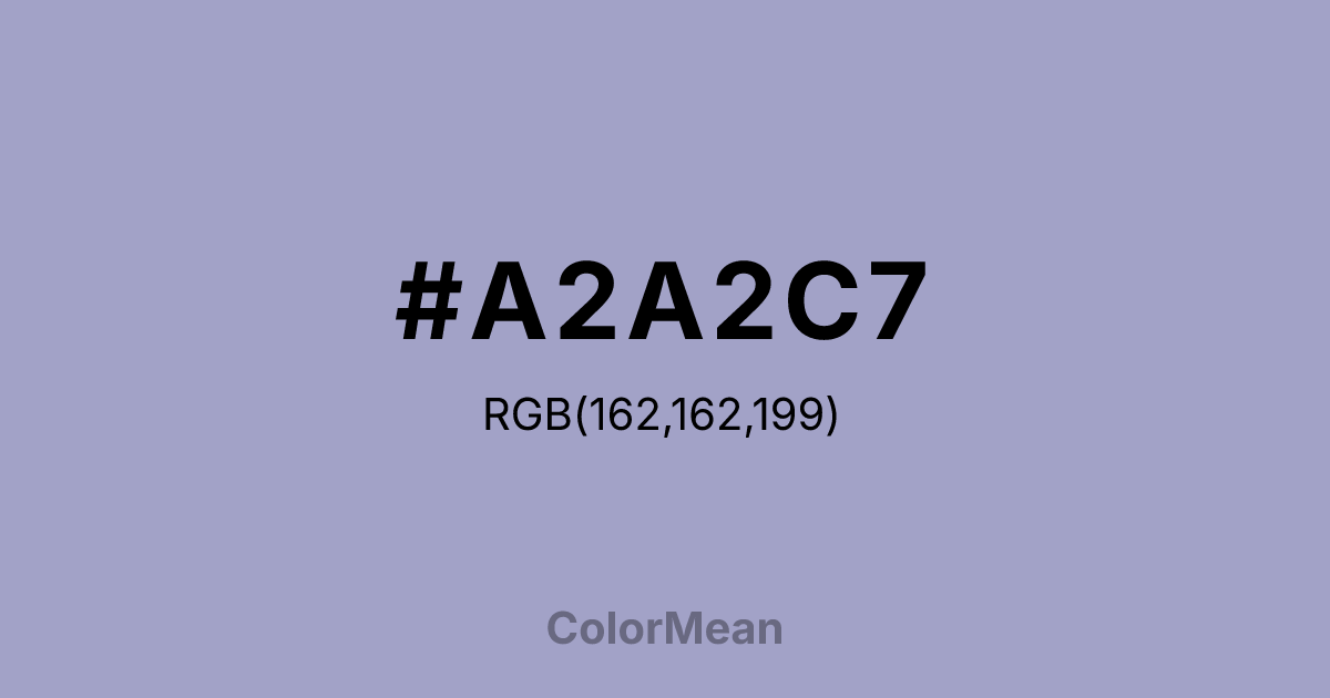 #A2A2C7 color swatch