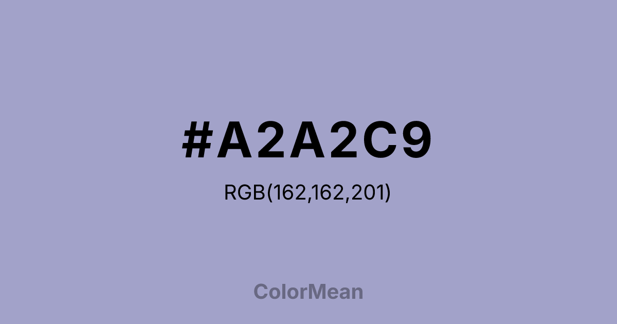 #A2A2C9 color swatch