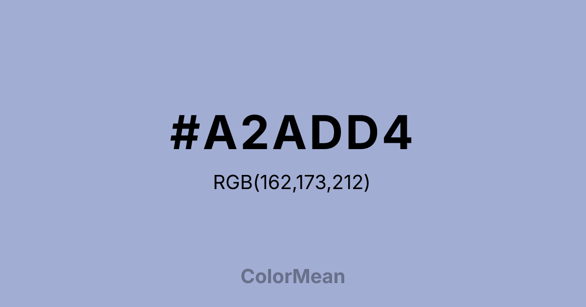 #A2ADD4 color swatch