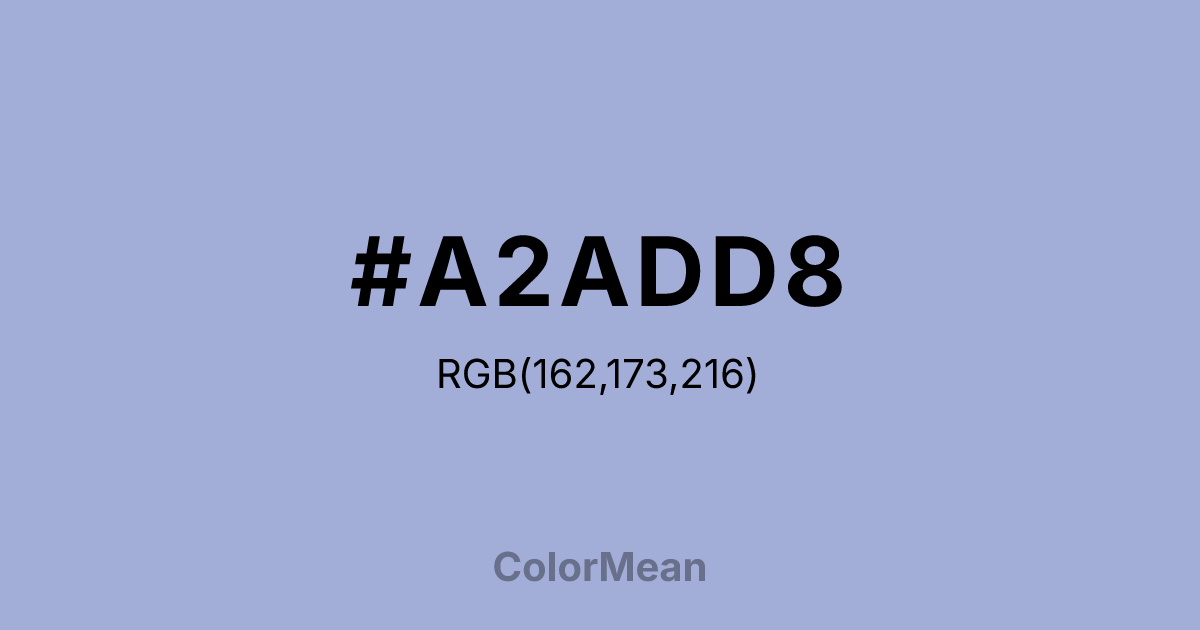 #A2ADD8 color swatch