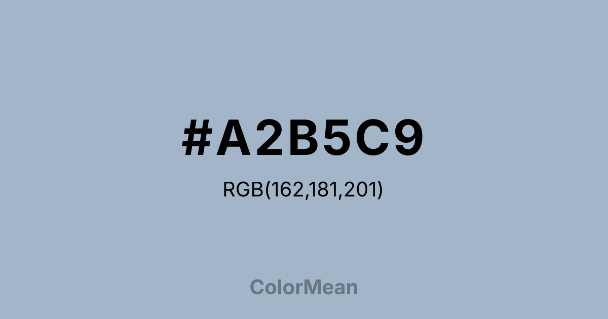#A2B5C9 color swatch