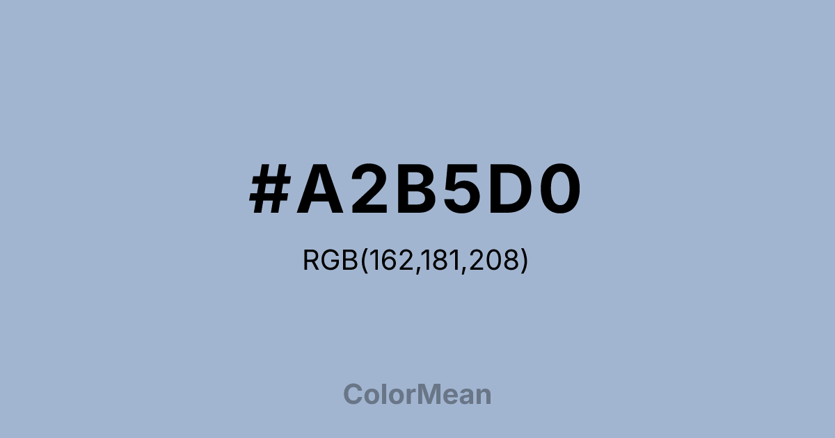 #A2B5D0 color swatch