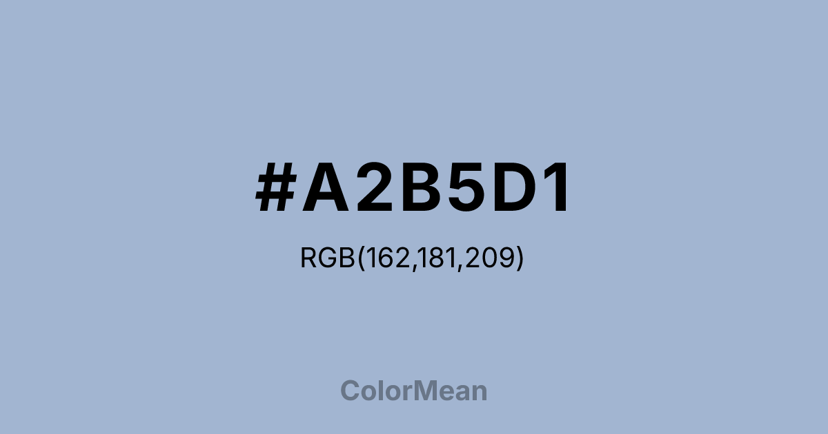 #A2B5D1 color swatch