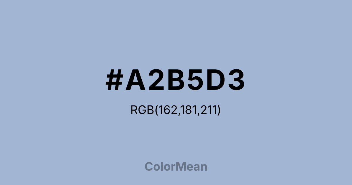 #A2B5D3 color swatch