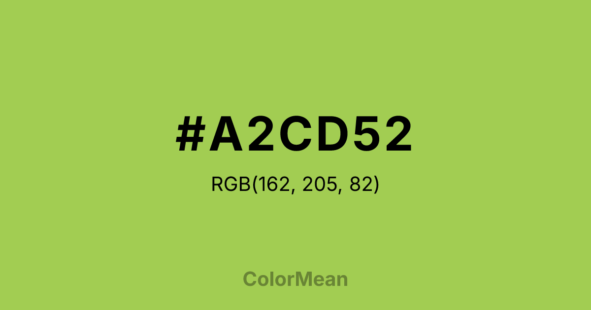 #A2CD52 color swatch