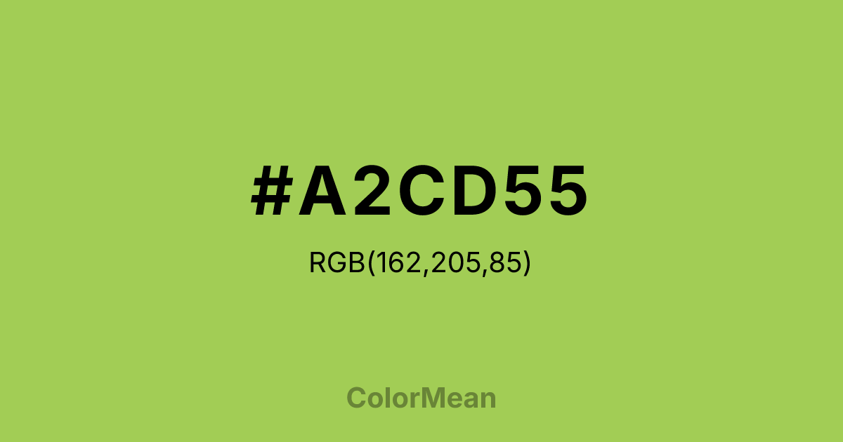 #A2CD55 color swatch