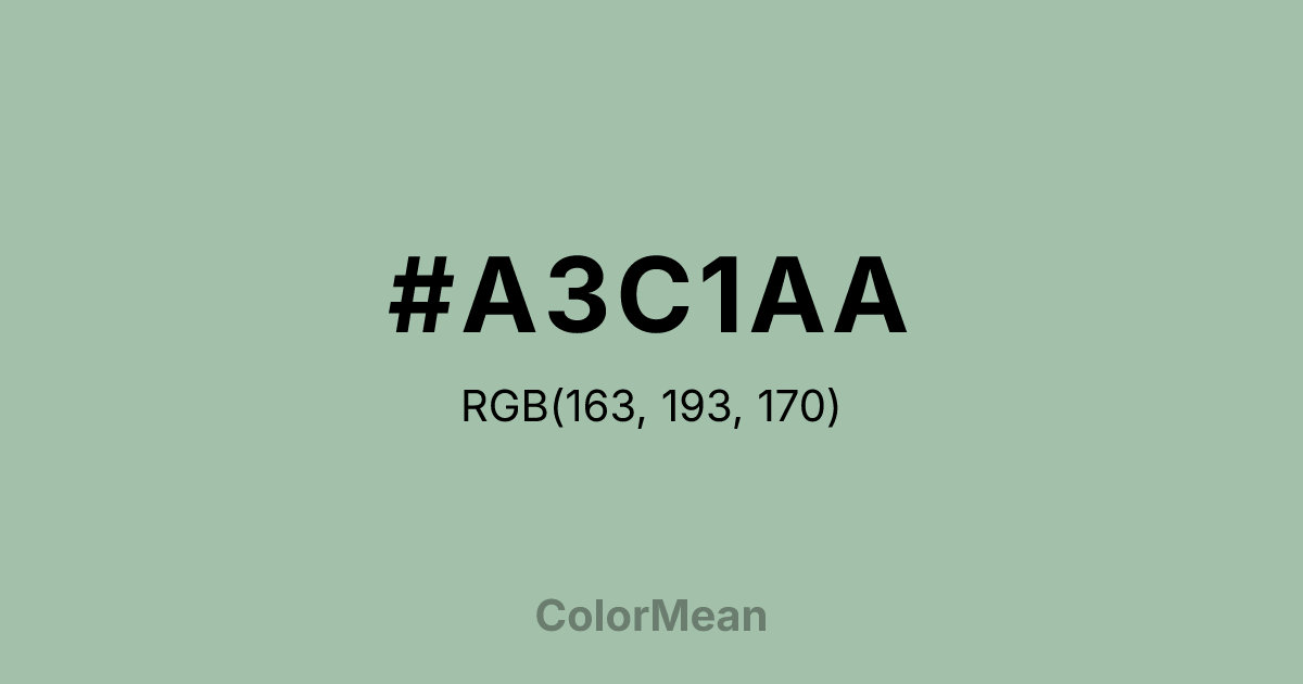 #A3C1AA color swatch