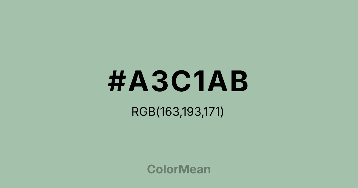 #A3C1AB color swatch