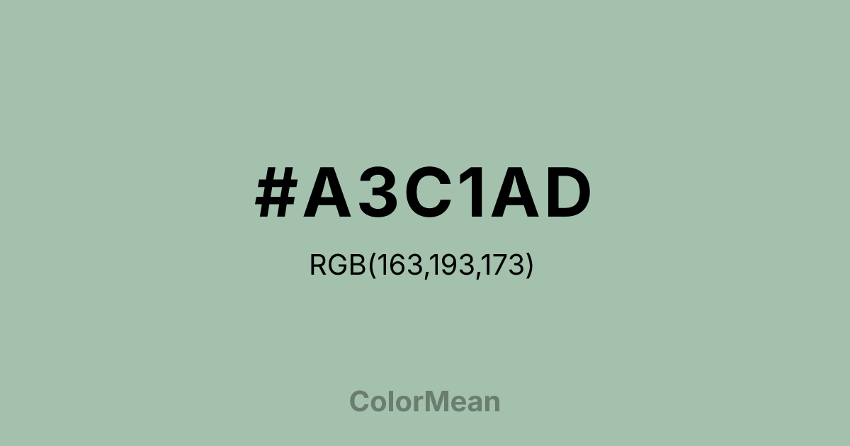 #A3C1AD color swatch