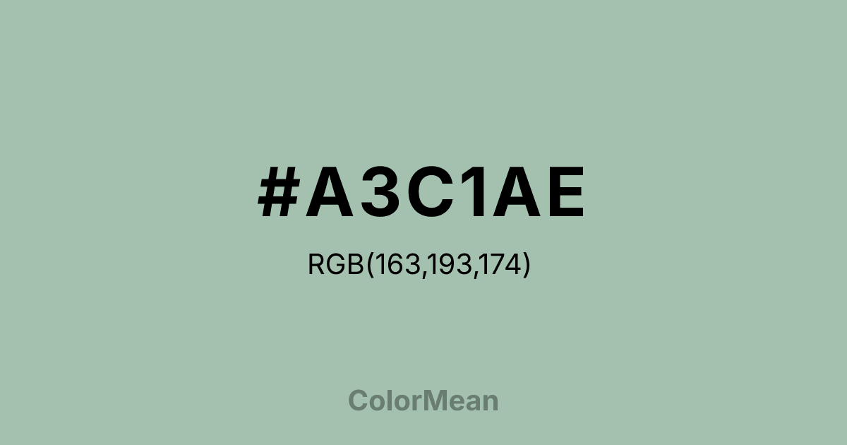 #A3C1AE color swatch