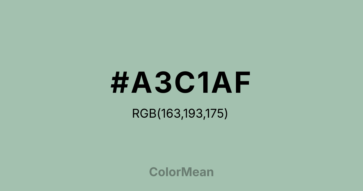 #A3C1AF color swatch