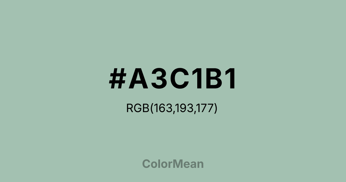 #A3C1B1 color swatch