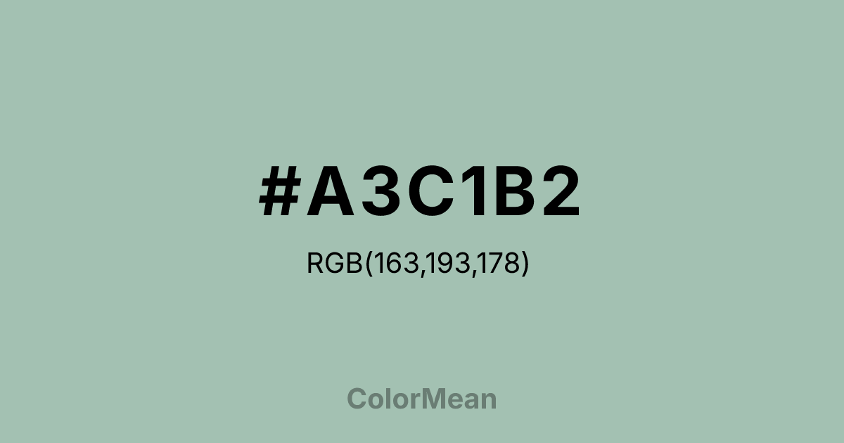 #A3C1B2 color swatch