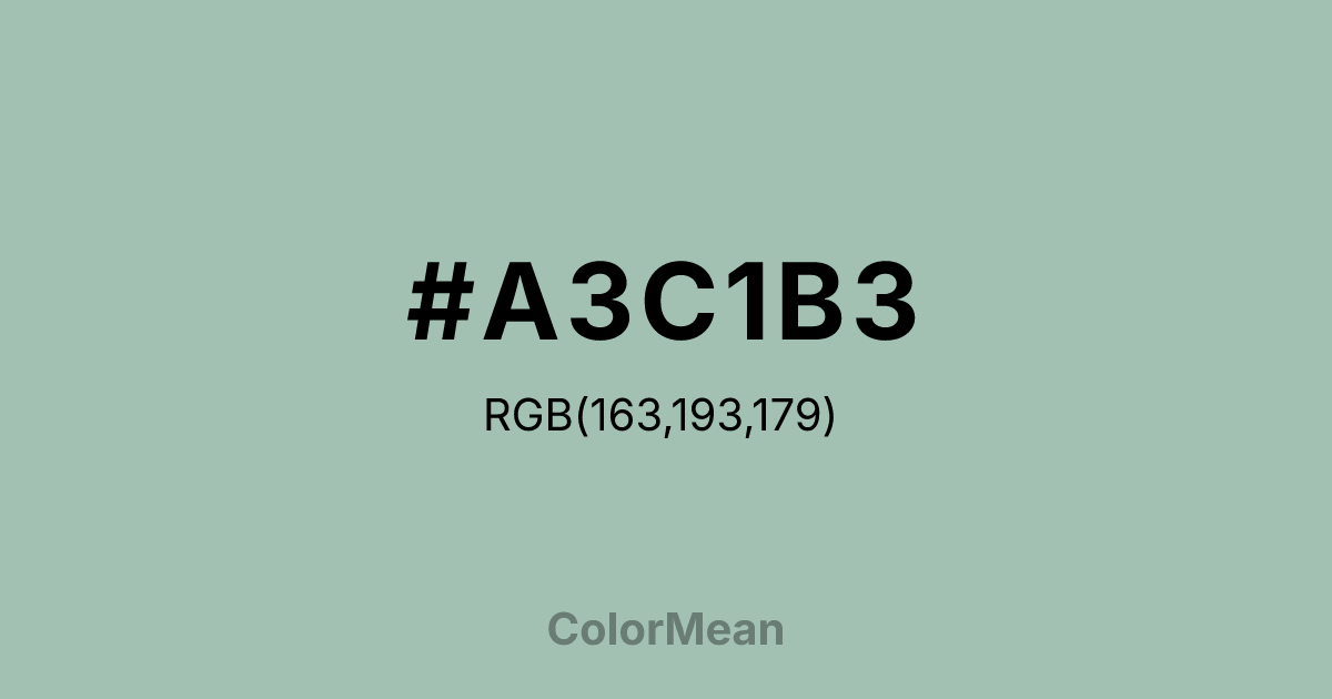 #A3C1B3 color swatch