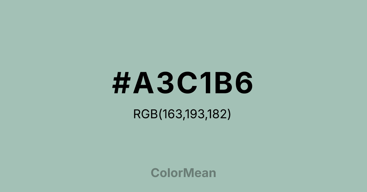 #A3C1B6 color swatch