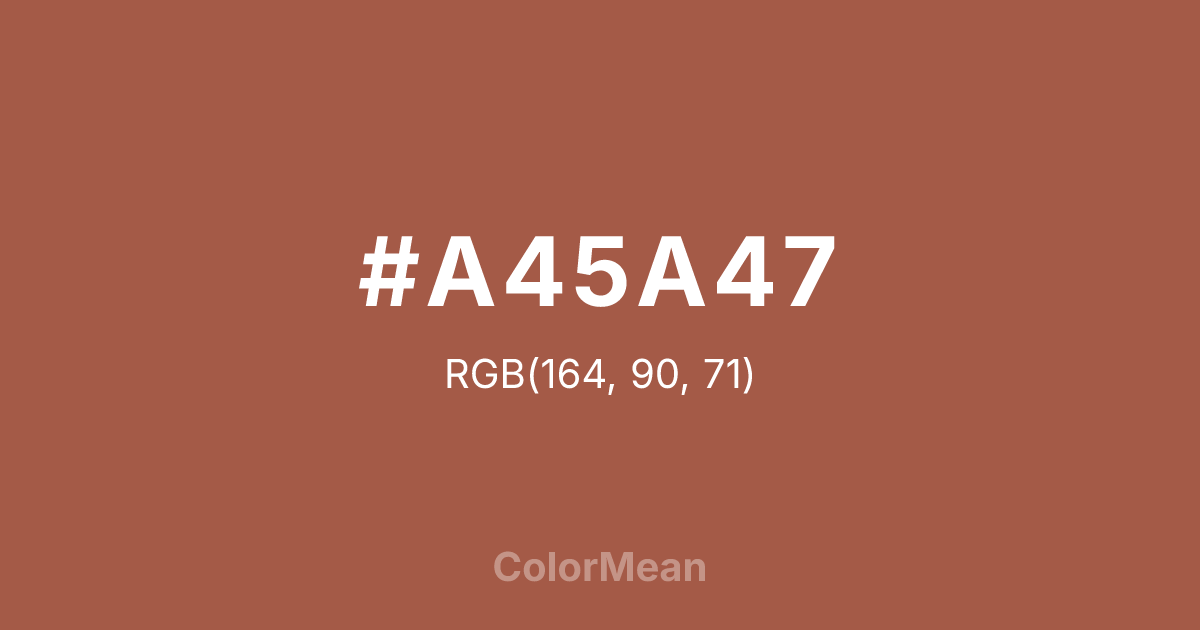 #A45A47 color swatch