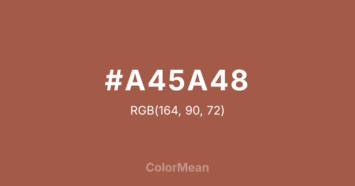 #A45A48 color swatch