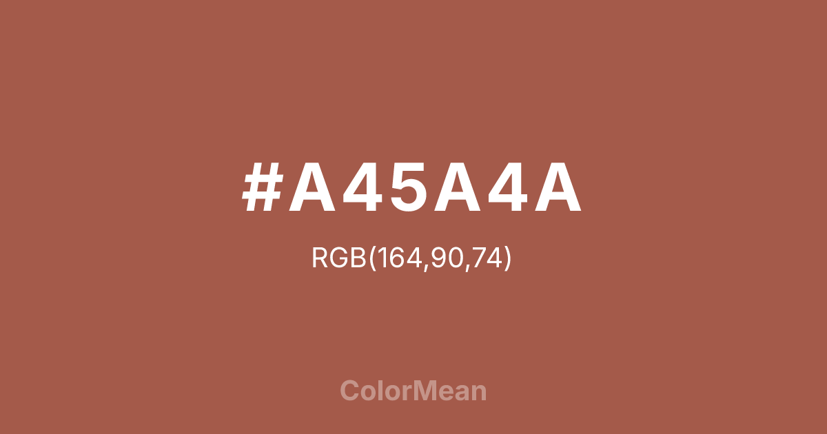 #A45A4A color swatch