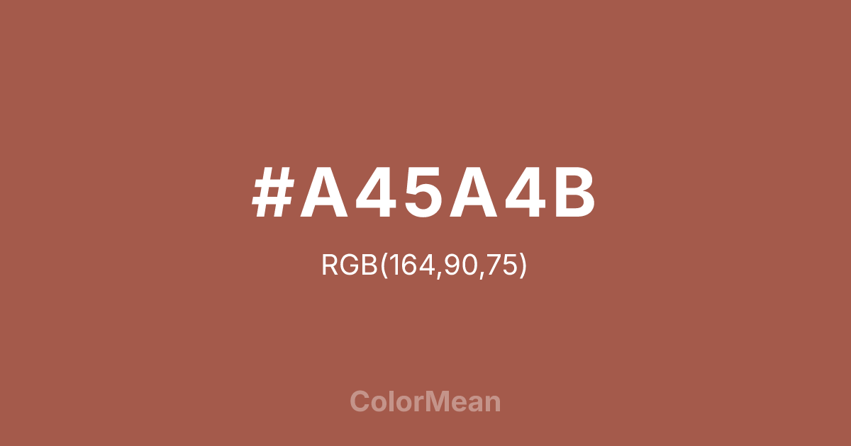 #A45A4B color swatch