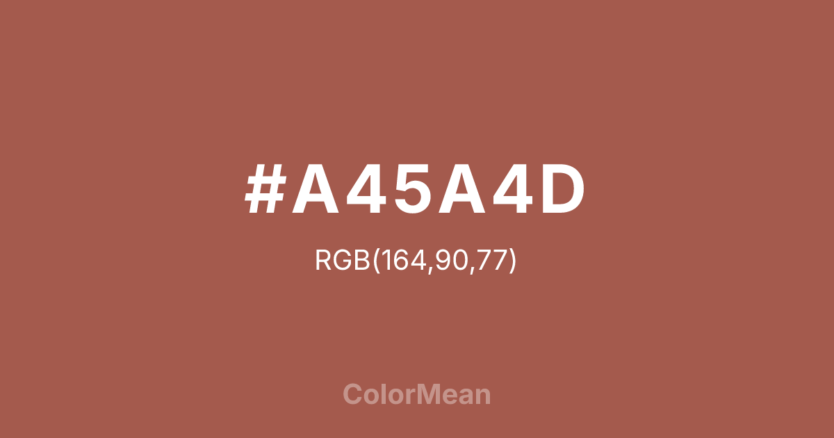 #A45A4D color swatch