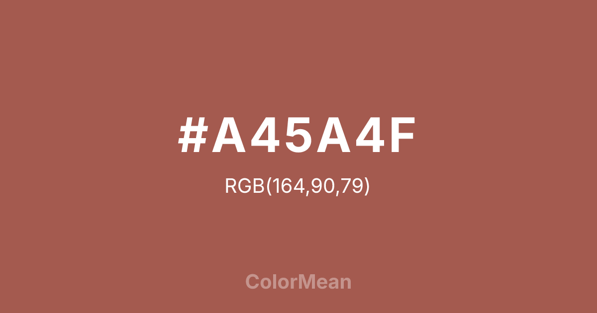 #A45A4F color swatch