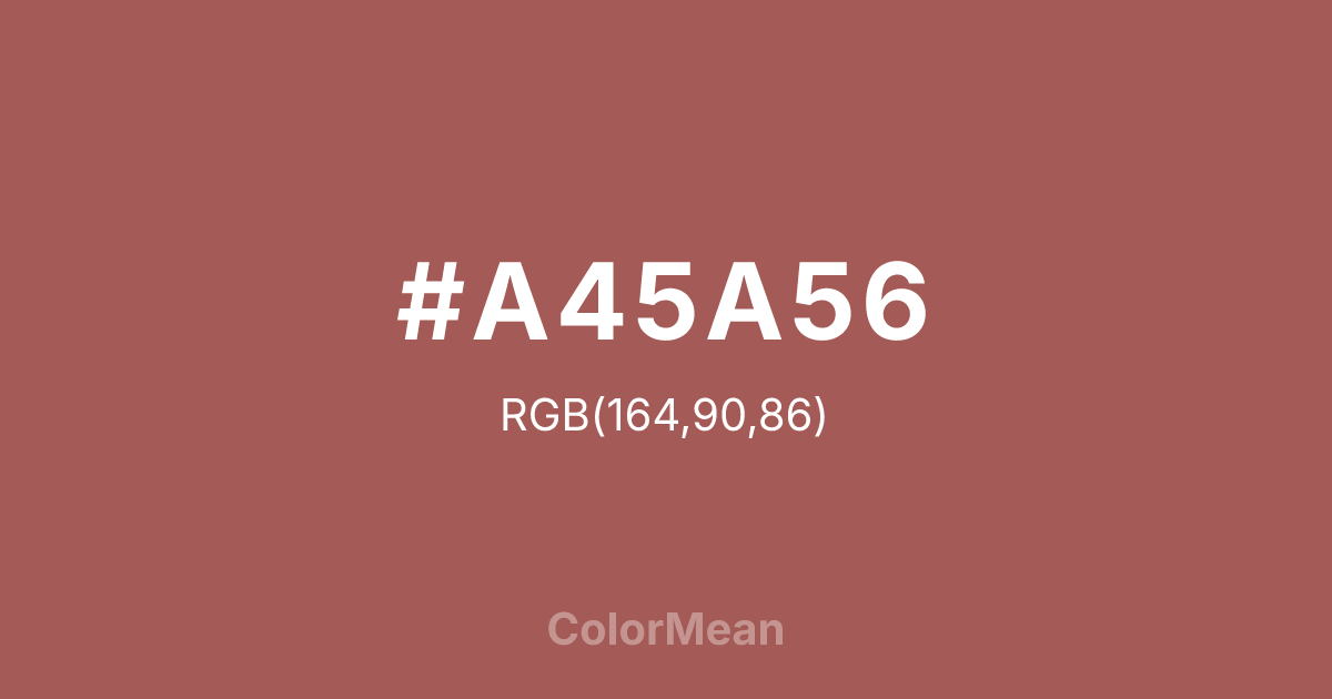 #A45A56 color swatch