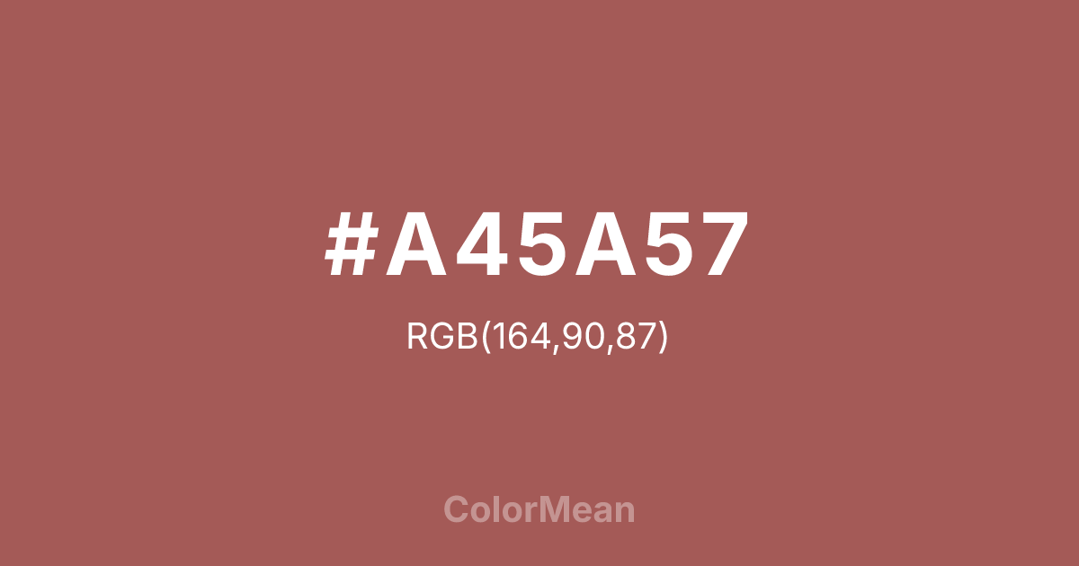 #A45A57 color swatch
