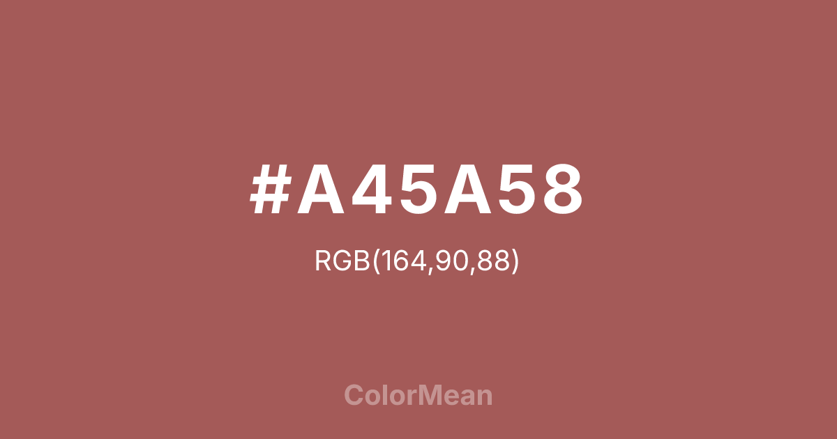 #A45A58 color swatch