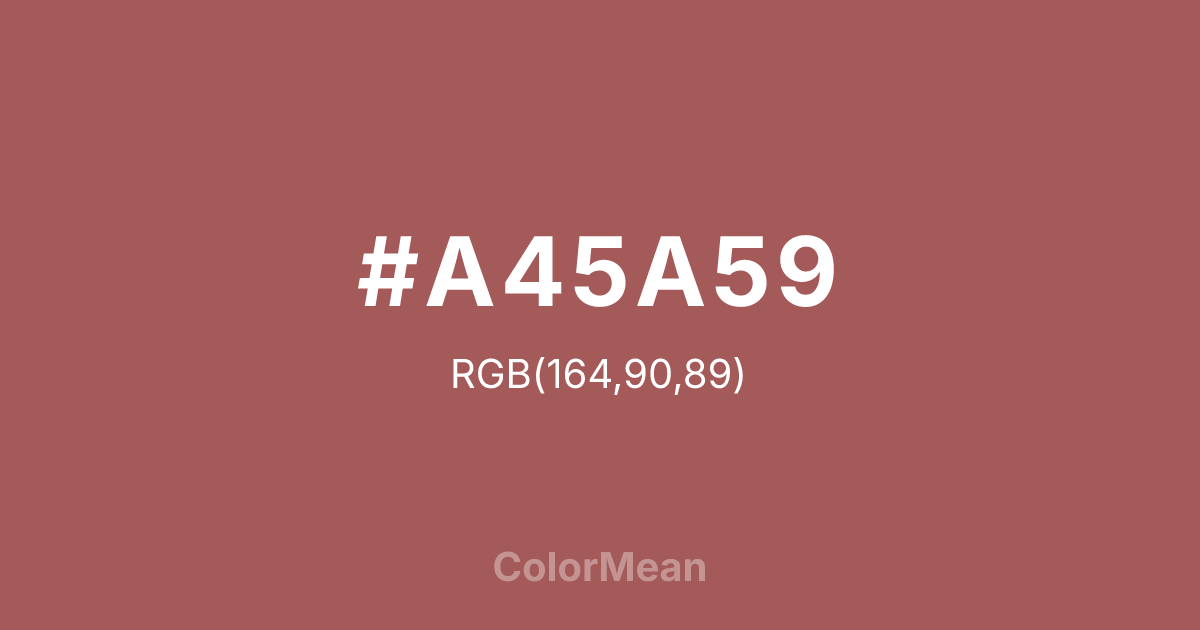 #A45A59 color swatch