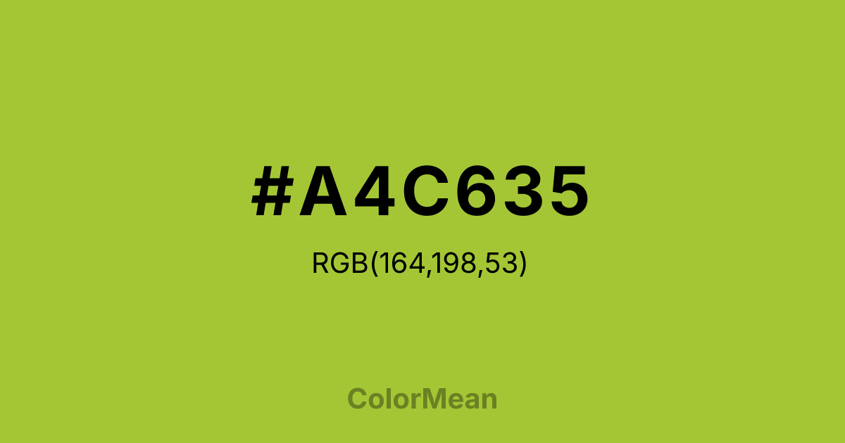 #A4C635 color swatch