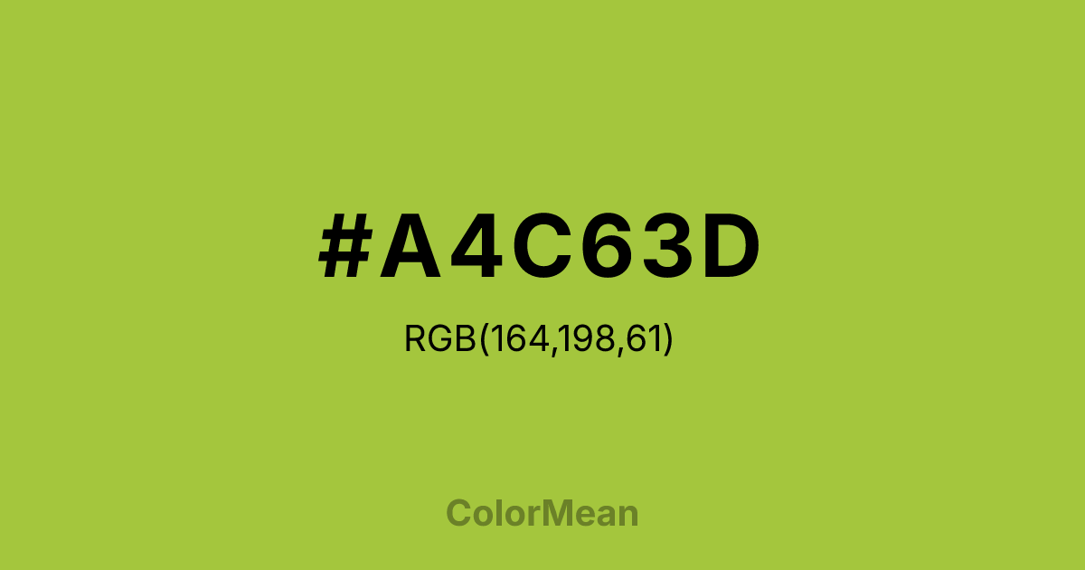 #A4C63D color swatch