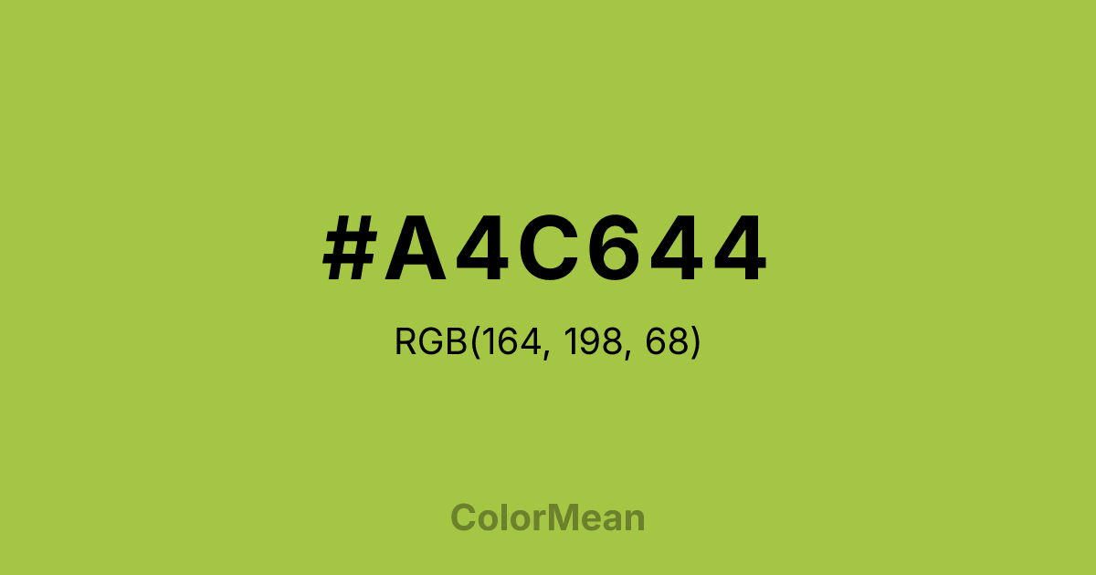 #A4C644 color swatch