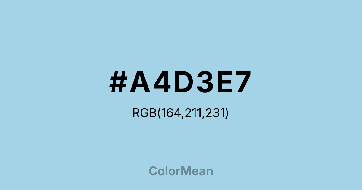#A4D3E7 color swatch