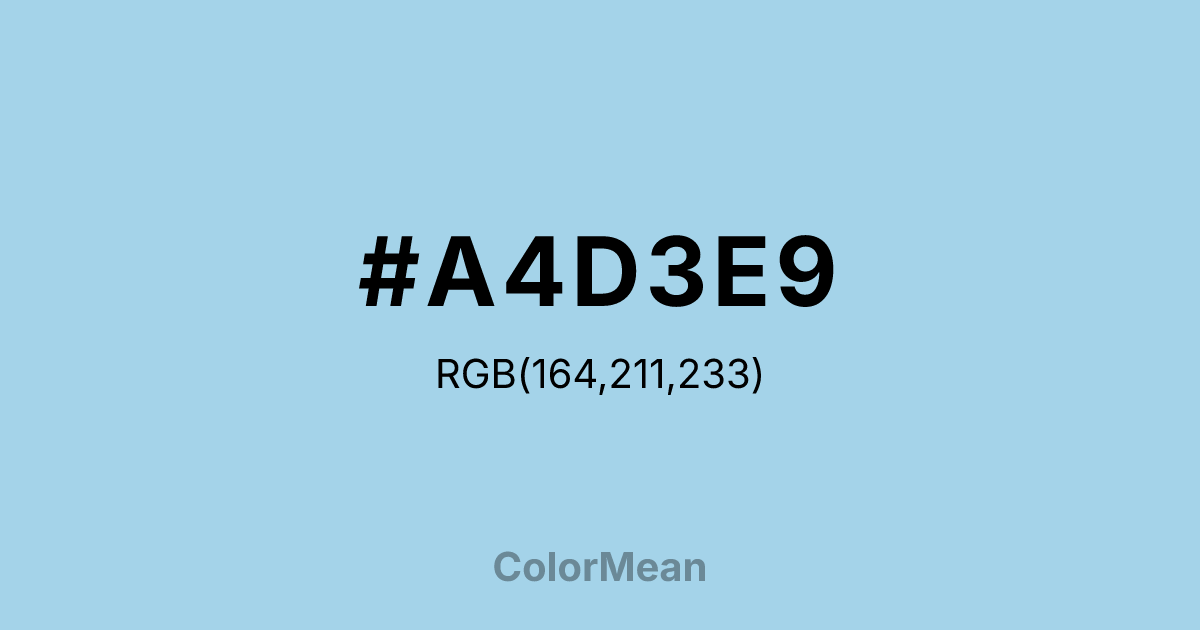 #A4D3E9 color swatch