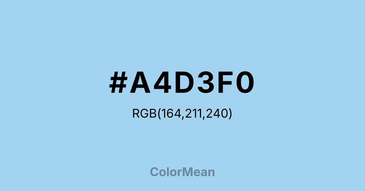 #A4D3F0 color swatch