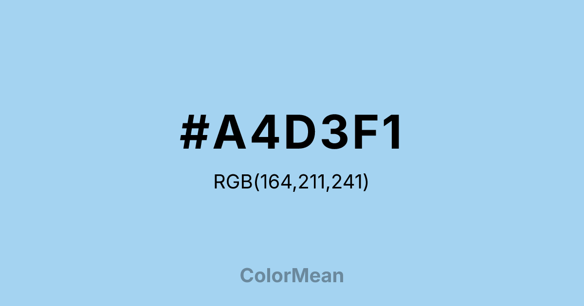 #A4D3F1 color swatch