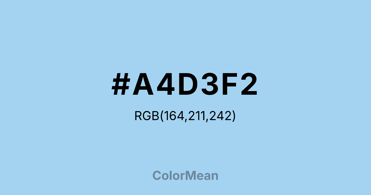 #A4D3F2 color swatch