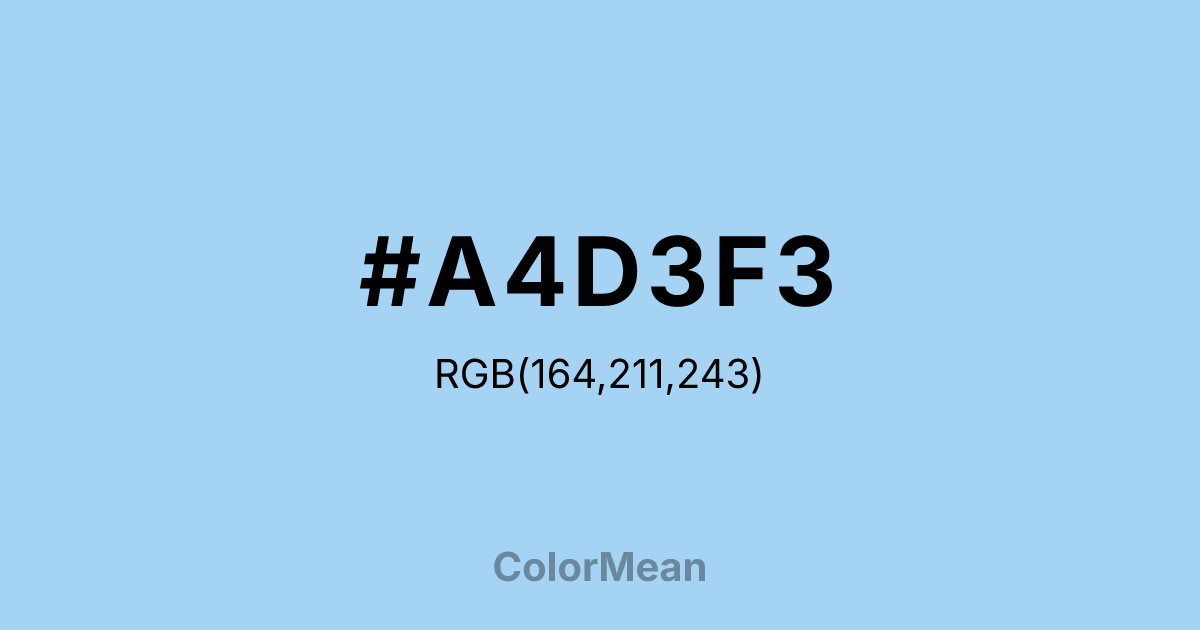 #A4D3F3 color swatch