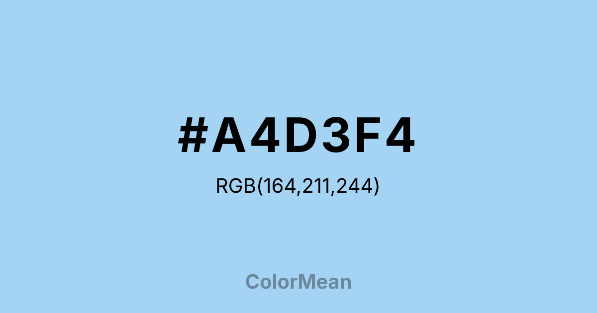 #A4D3F4 color swatch