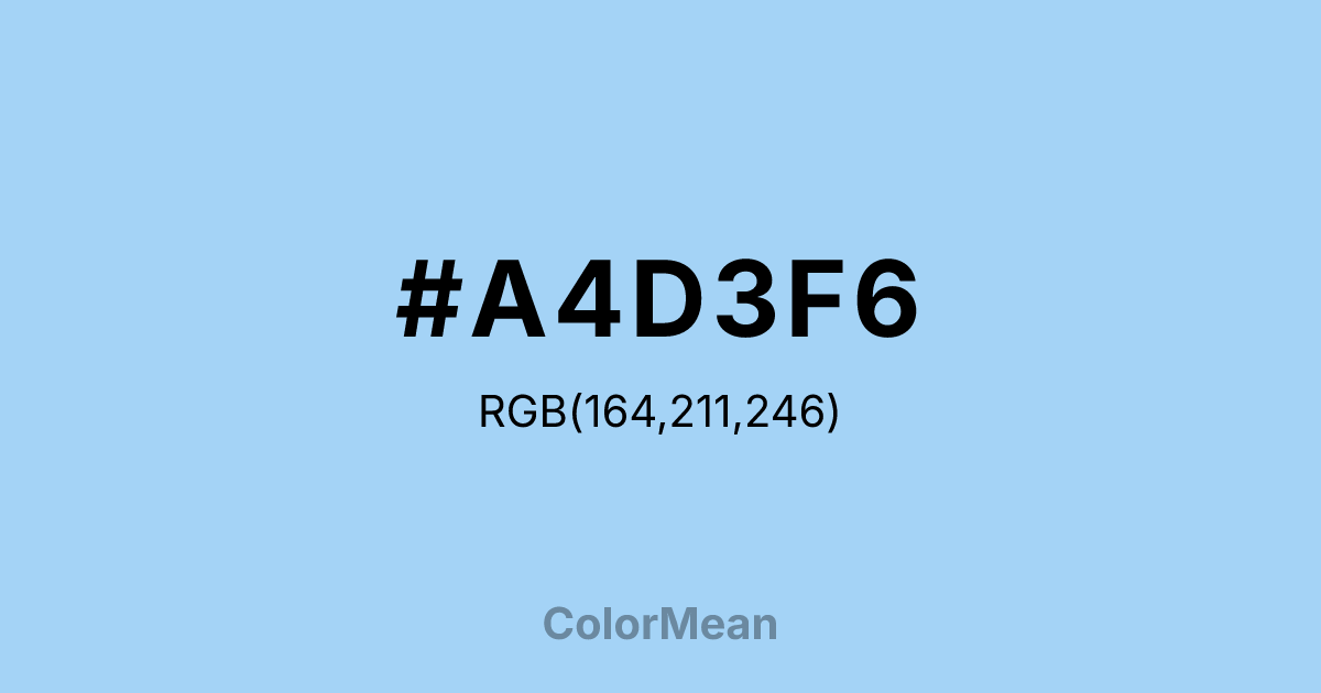 #A4D3F6 color swatch