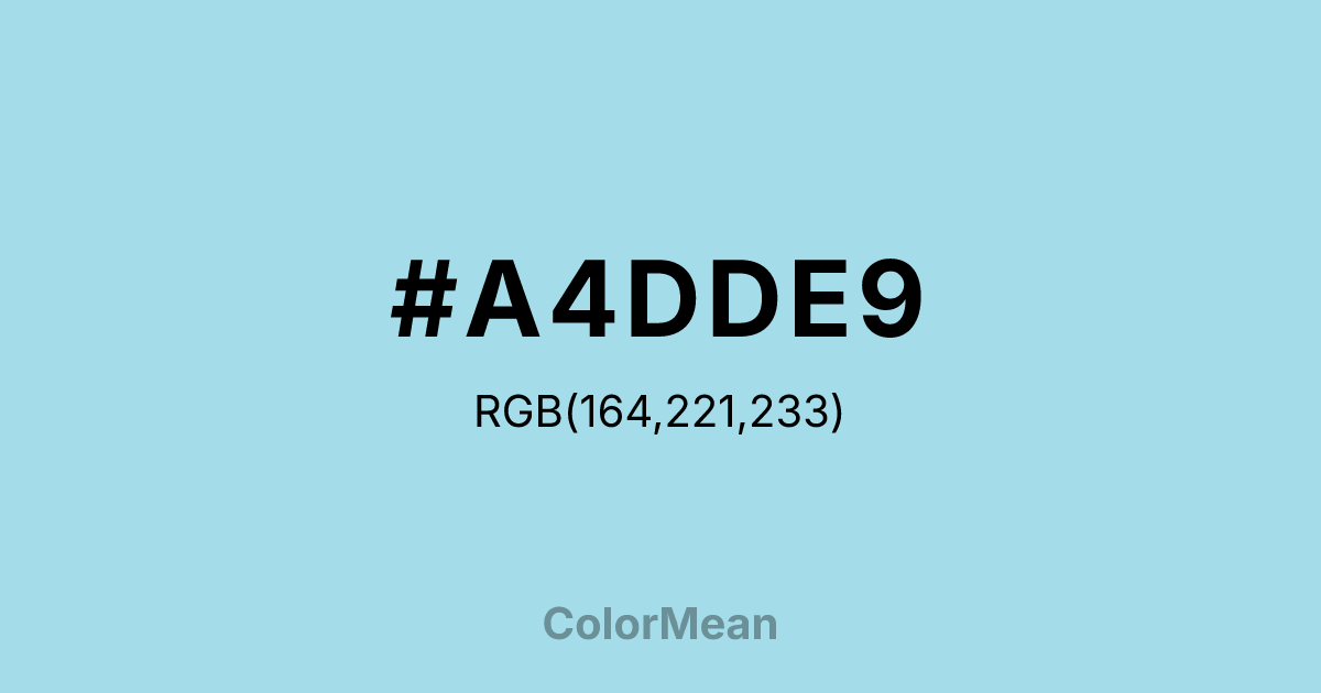 #A4DDE9 color swatch